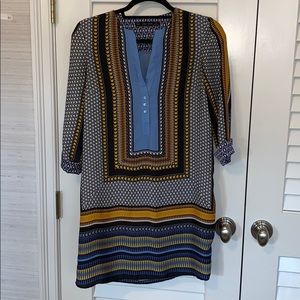 Zara printed silk shift dress